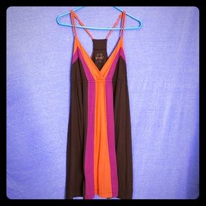 Brown, orange, and pink Mudd brand dress size L